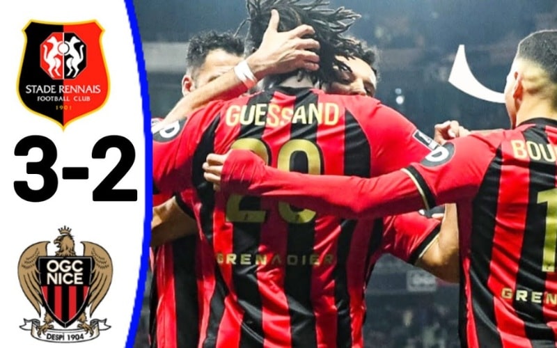 Trận đấu nghẹt thở giữa Nice vs Rennes